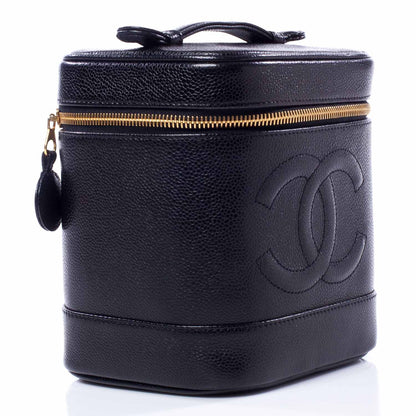 Chanel Caviar Cosmetic Vanity Bag Black 3 of 9