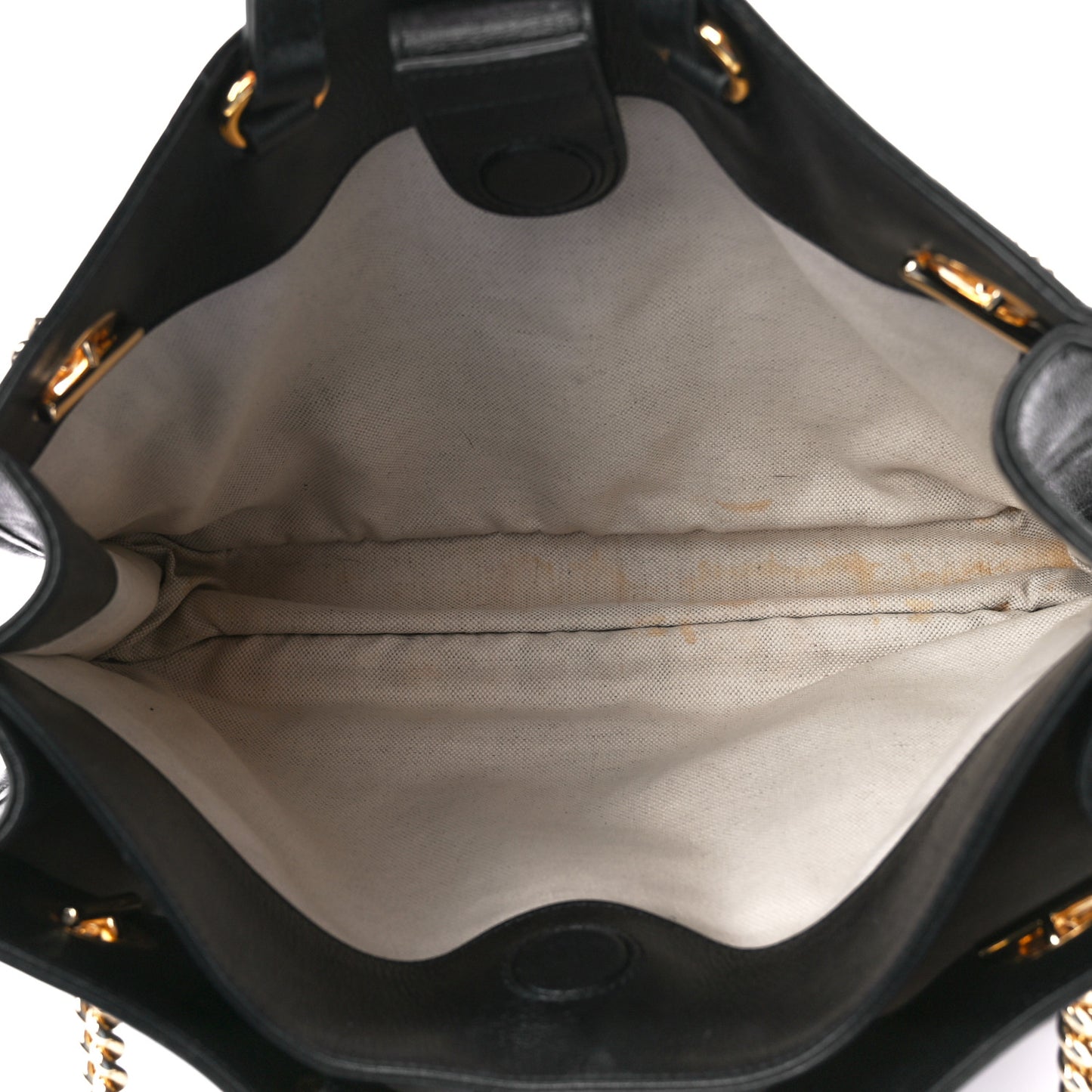 New Sakai Calfskin Lux Medium Horsebit 1955 Tote Bag Black