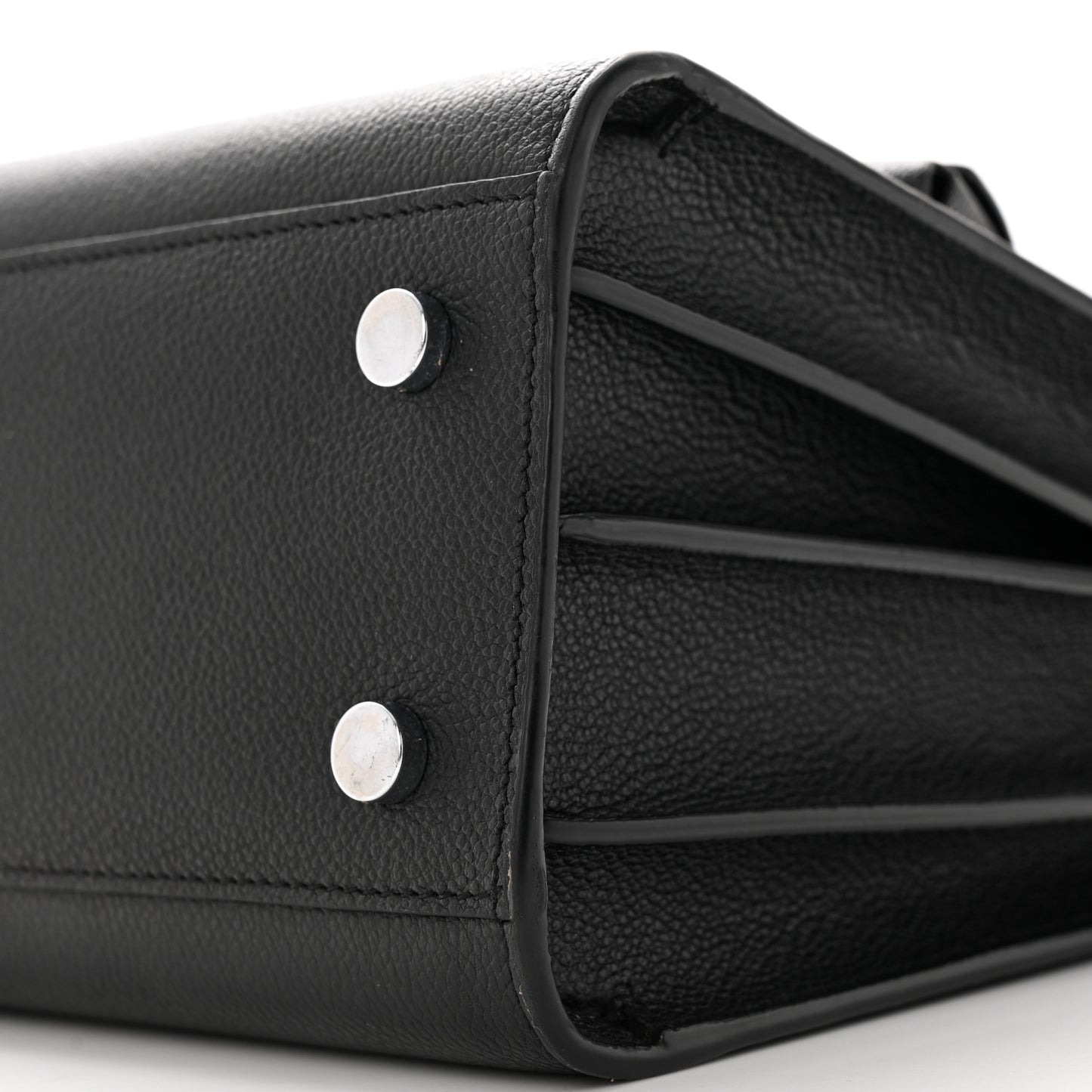Grained Calfskin Baby Sac De Jour Black