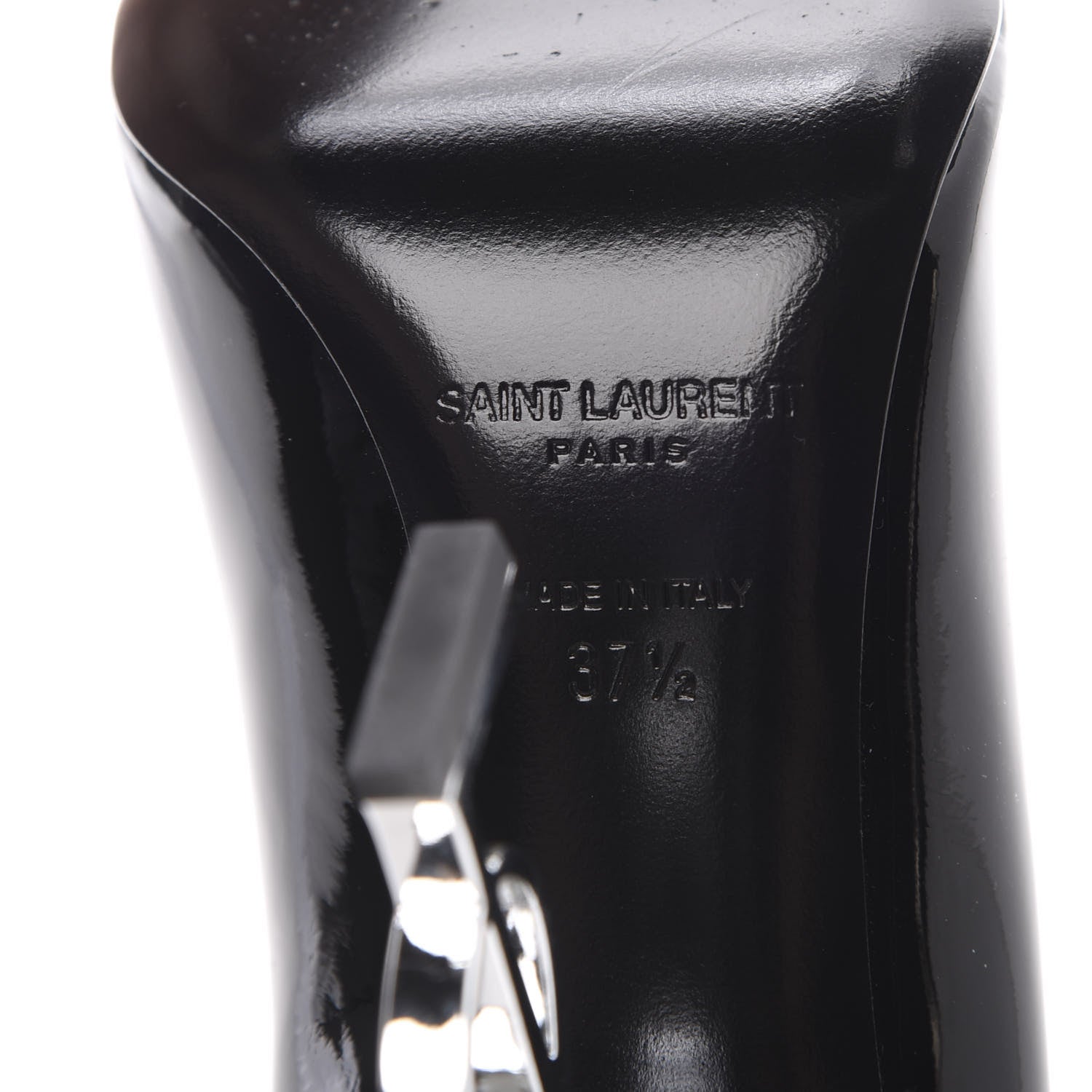 Saint Laurent Patent Opyum 110 Pumps 37.5 Black SIlver 7 of 10