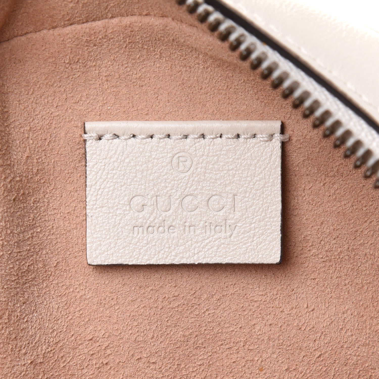Gucci Calfskin Matelasse Mini GG Marmont Round Shoulder Bag White 7 of 10