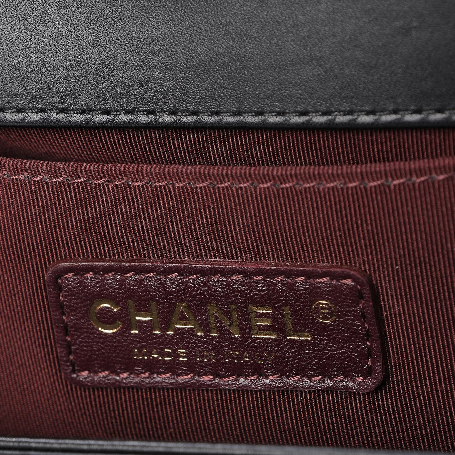Caviar Suede Calfskin Chevron Medium Boy Flap Black