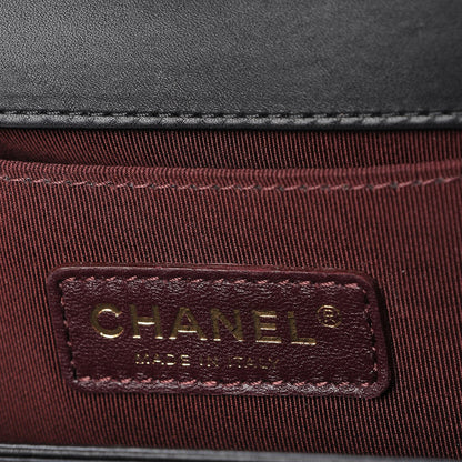 Chanel Caviar Suede Calfskin Chevron Medium Boy Flap Black 6 of 13