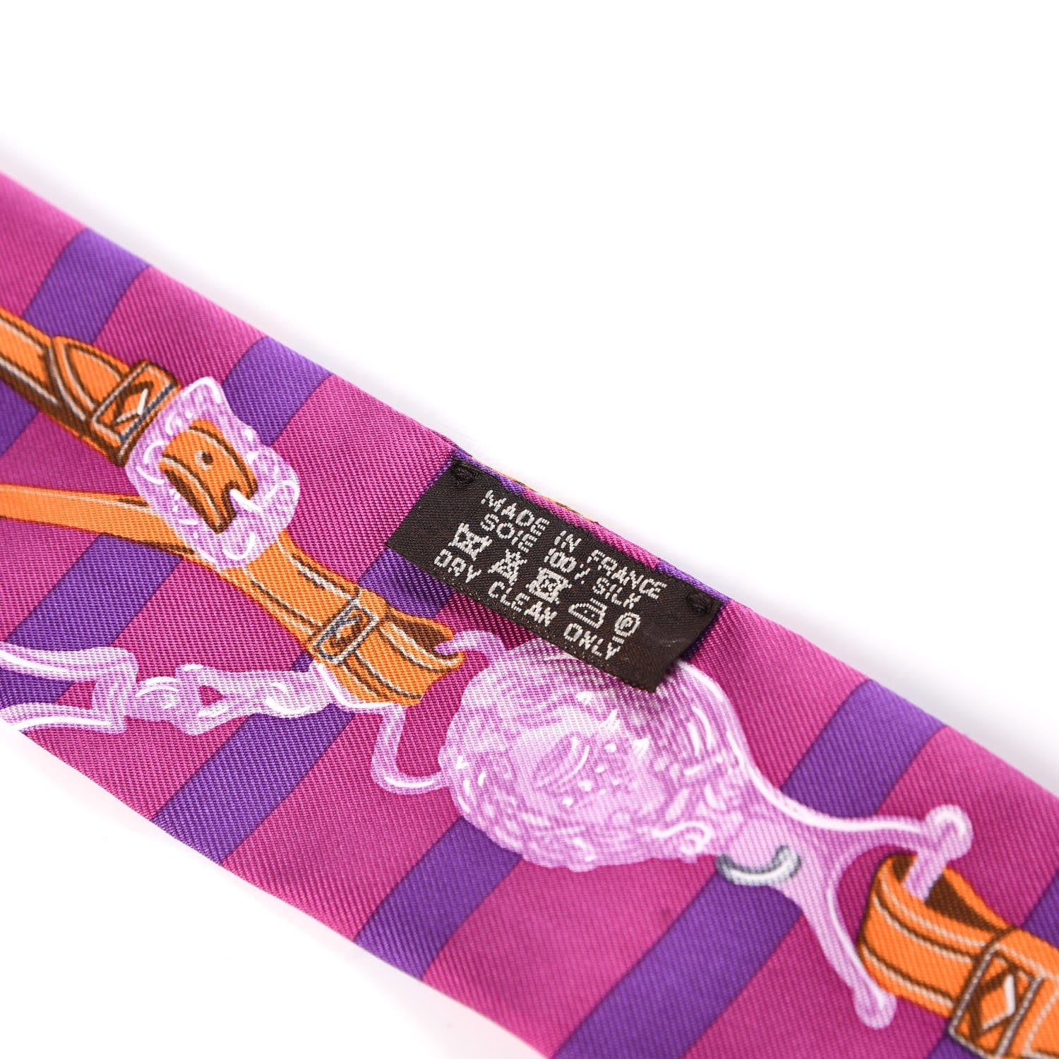 Hermes Silk Brides De Gala Bayaderes Twilly Fuchsia Violet Orange 3 of 4