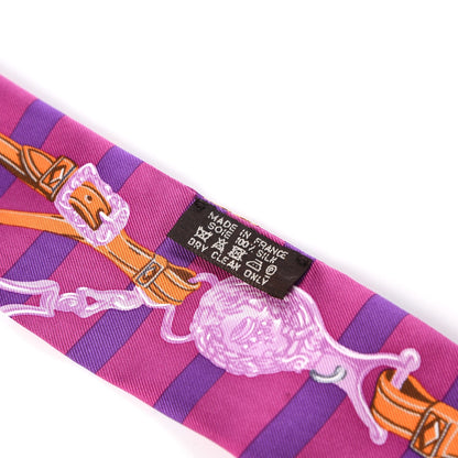 Hermes Silk Brides De Gala Bayaderes Twilly Fuchsia Violet Orange 3 of 4