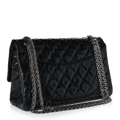Chanel Metallic Calfskin Striped 2.55 Reissue 226 Flap Black 3 of 15