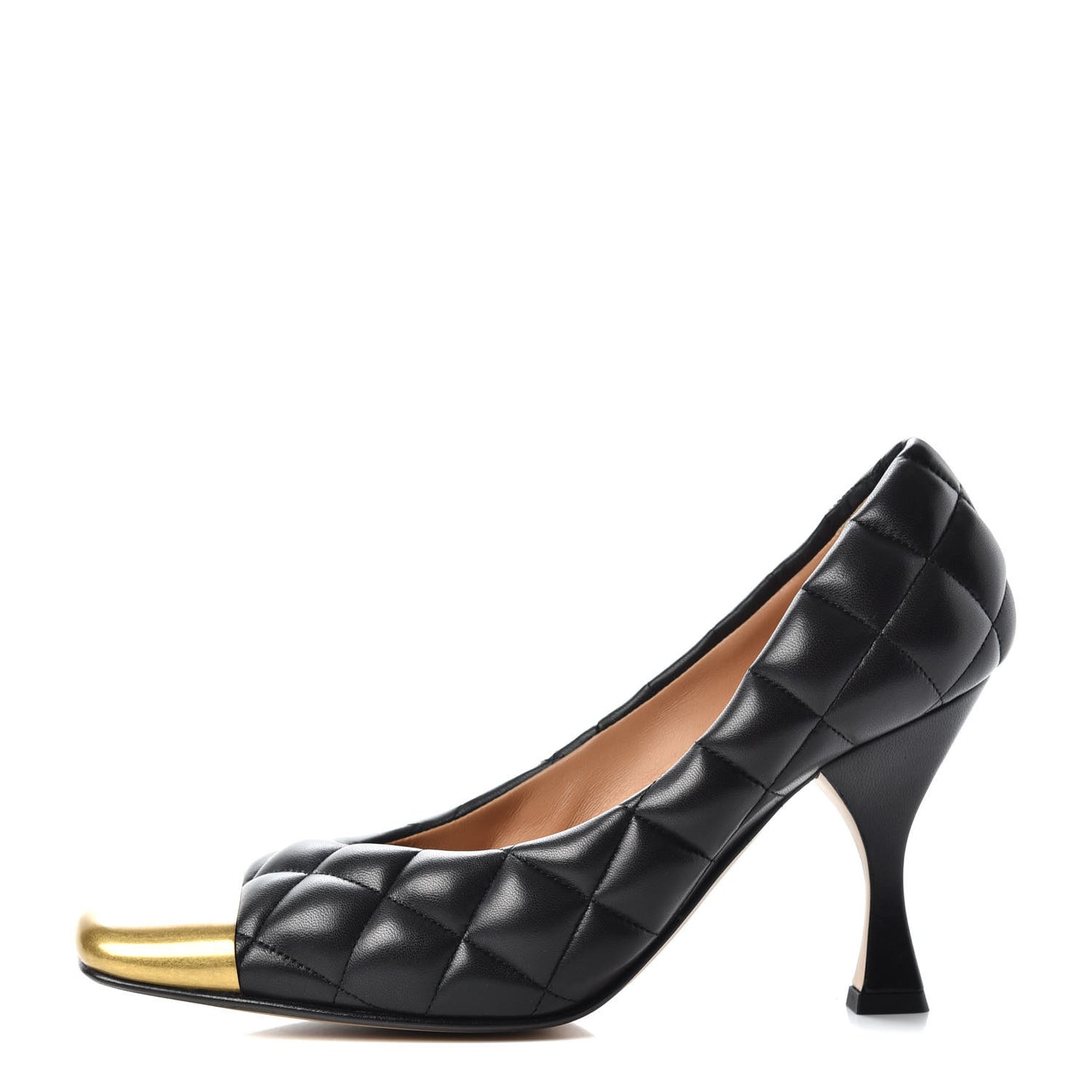 Nappa Matelasse Captoe Pumps 36 Black