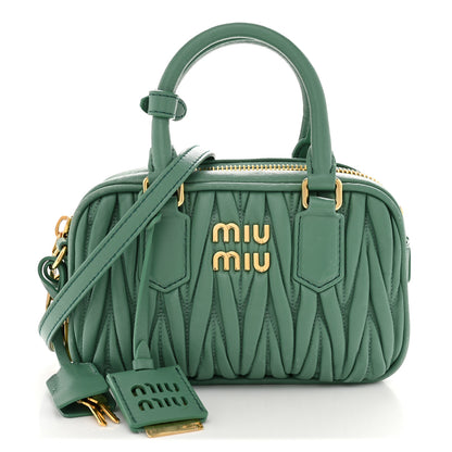 Miu Miu Nappa Matelasse Small Arcadie Green 1 of 10