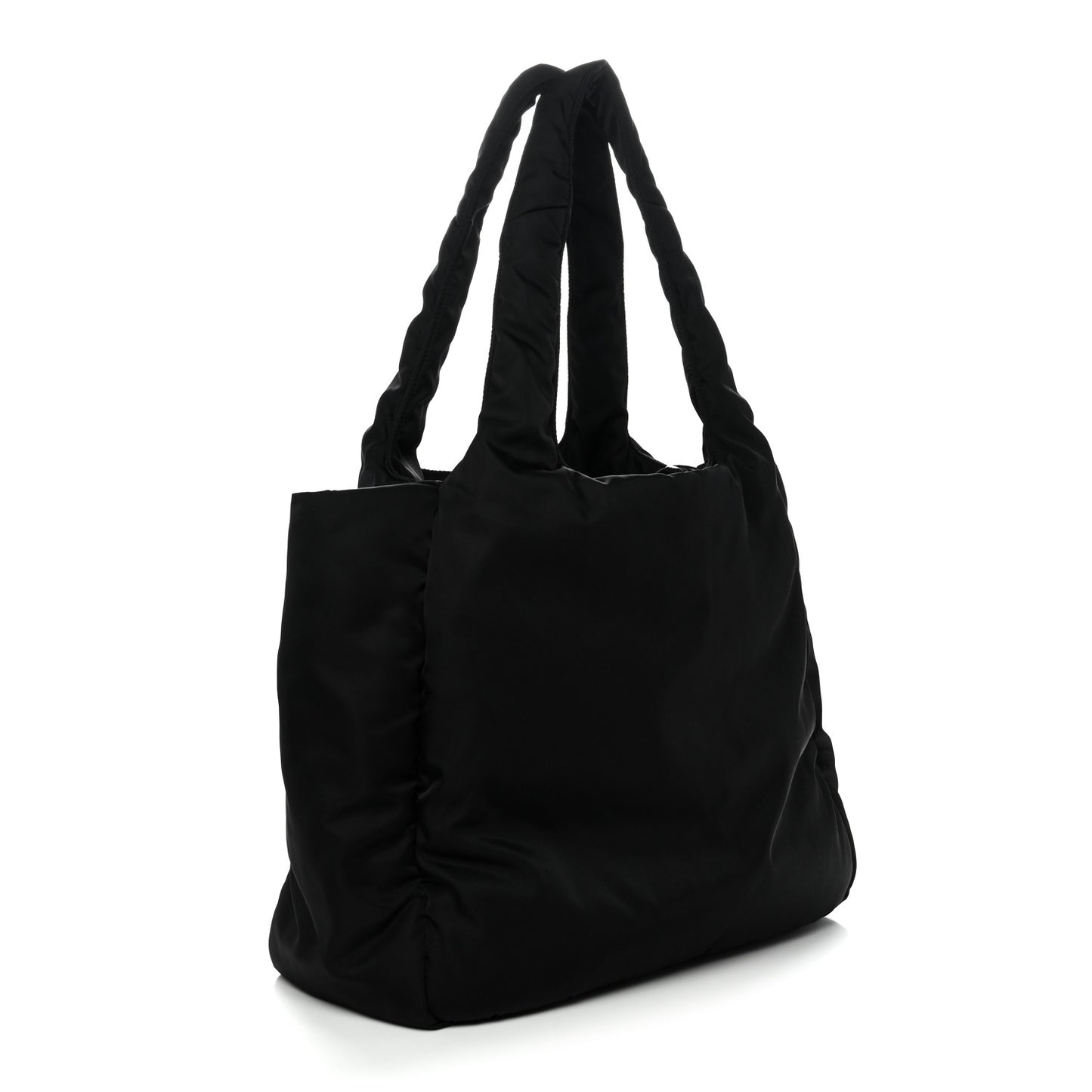 Re-Nylon Padded Large Tote Black