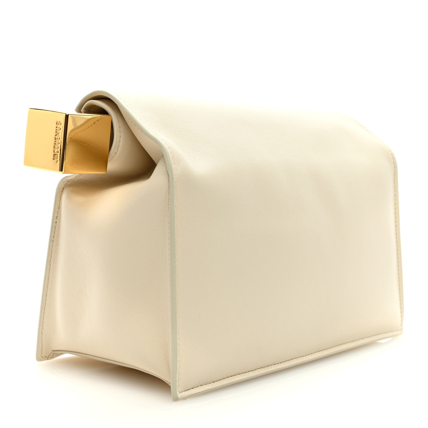 Jacquemus Smooth Calfskin La Pochette Rond Carre Light Ivory 3 of 9