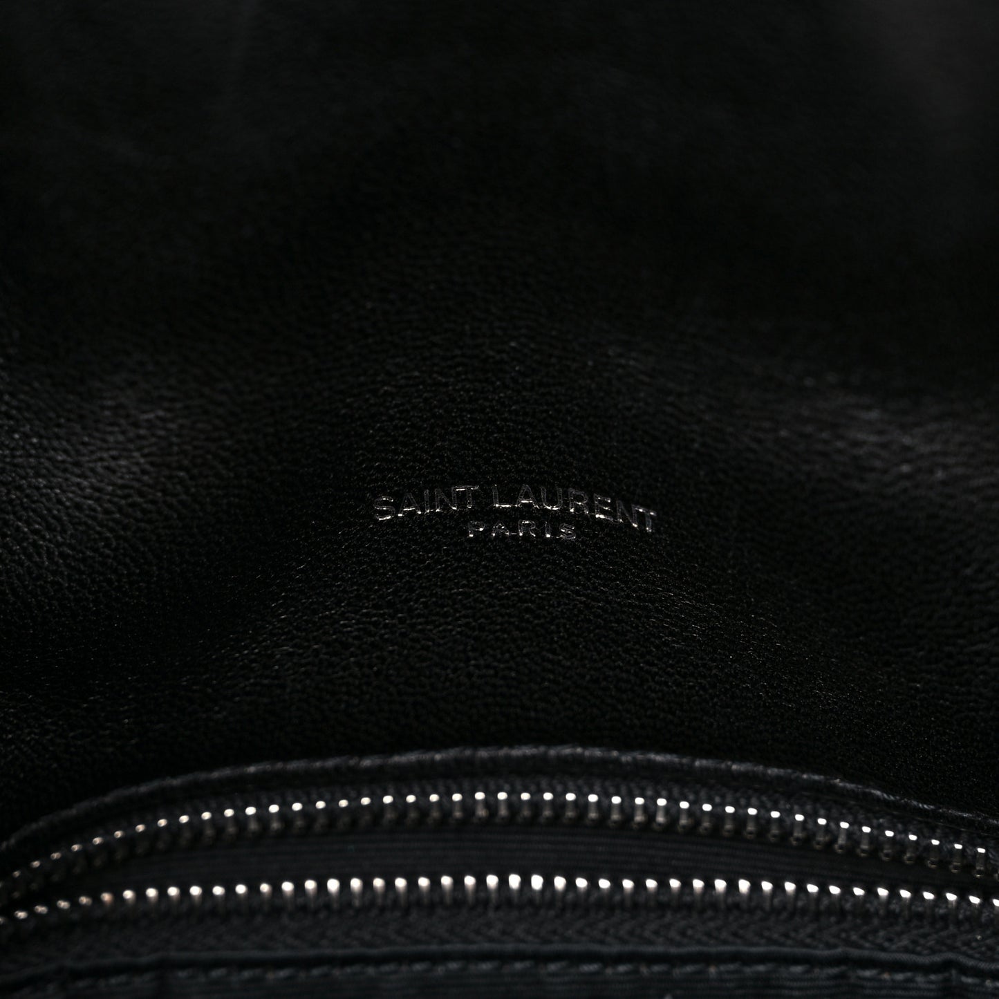 Lambskin Quilted Toy Loulou Puffer Monogram Chain Satchel Black