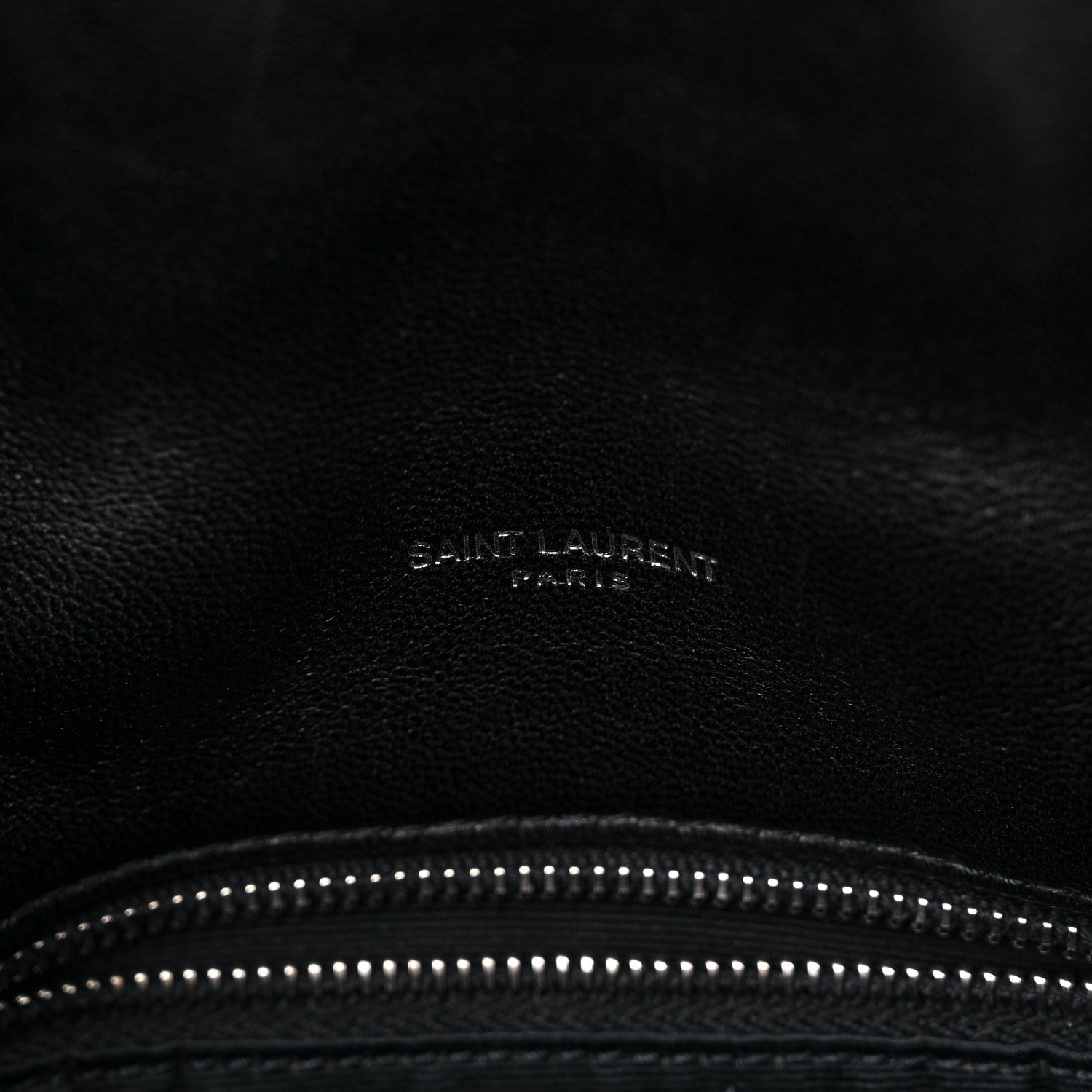Saint Laurent Lambskin Quilted Toy Loulou Puffer Monogram Chain Satchel Black 7 of 10