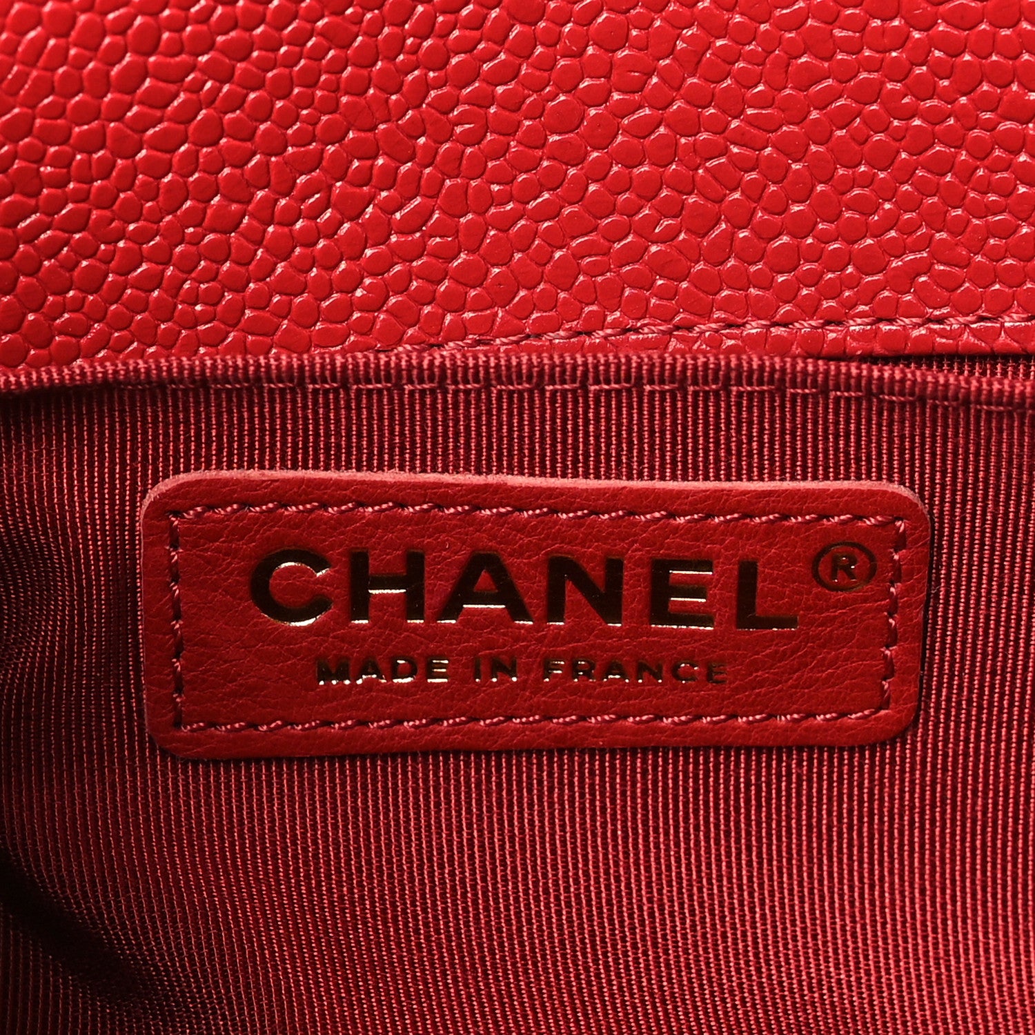 Chanel Caviar Quilted Small Boy Flap Red 6 of 10