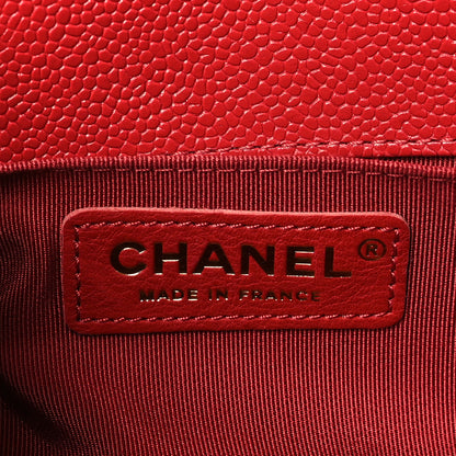 Chanel Caviar Quilted Small Boy Flap Red 6 of 10