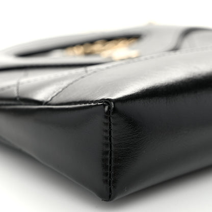 Chanel Shiny Crumpled Calfskin Quilted Nano 31 Shopping Bag Black 9 of 10