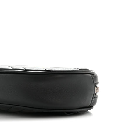 Gucci Calfskin Matelasse GG Marmont Belt Bag 85 34 Black 10 of 12