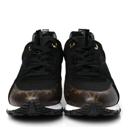 Louis Vuitton Suede Monogram Run Away Sneakers 39 Black 2 of 10