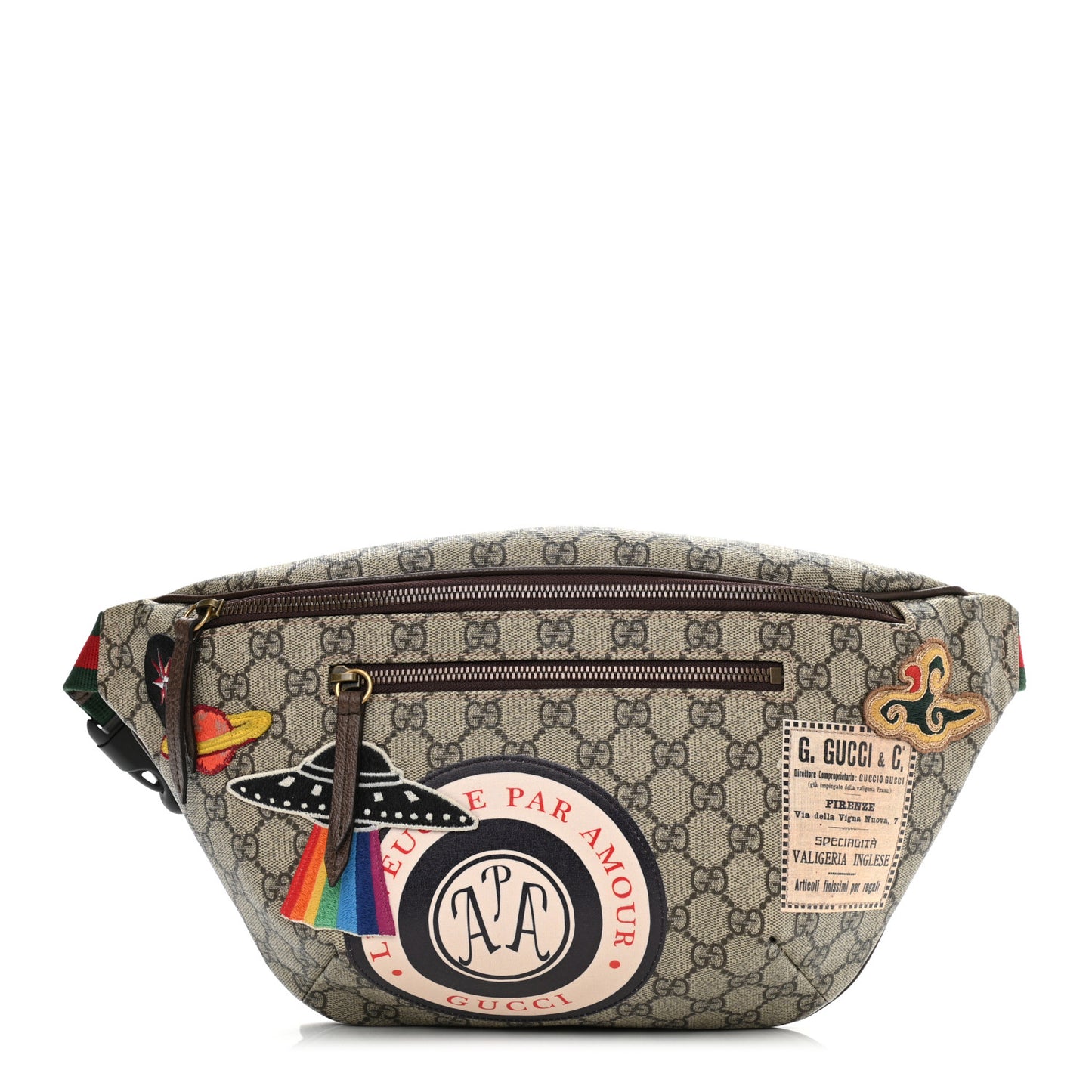 GG Supreme Monogram Courrier Belt Bag Beige New Acero