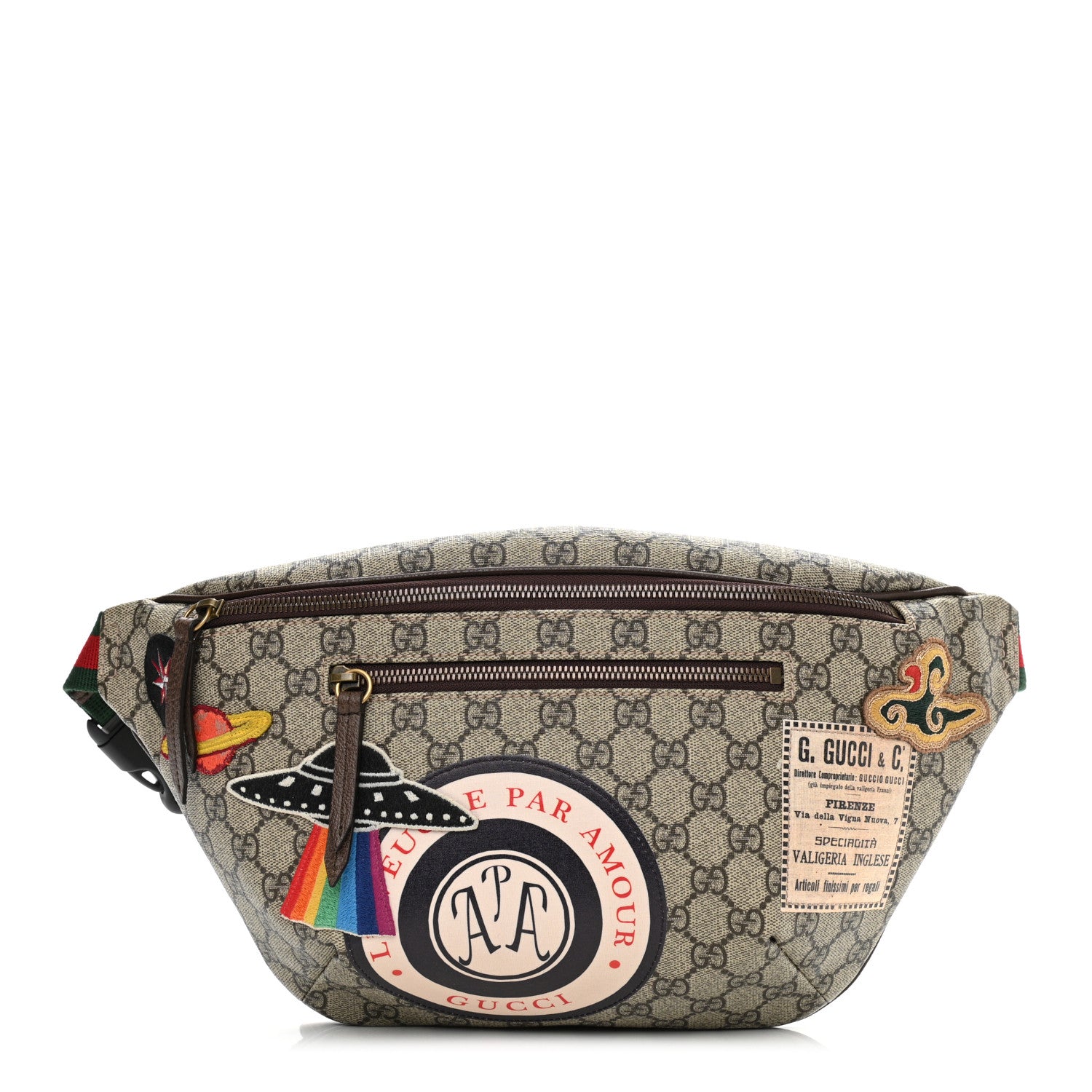 Gucci GG Supreme Monogram Courrier Belt Bag Beige New Acero 1 of 10