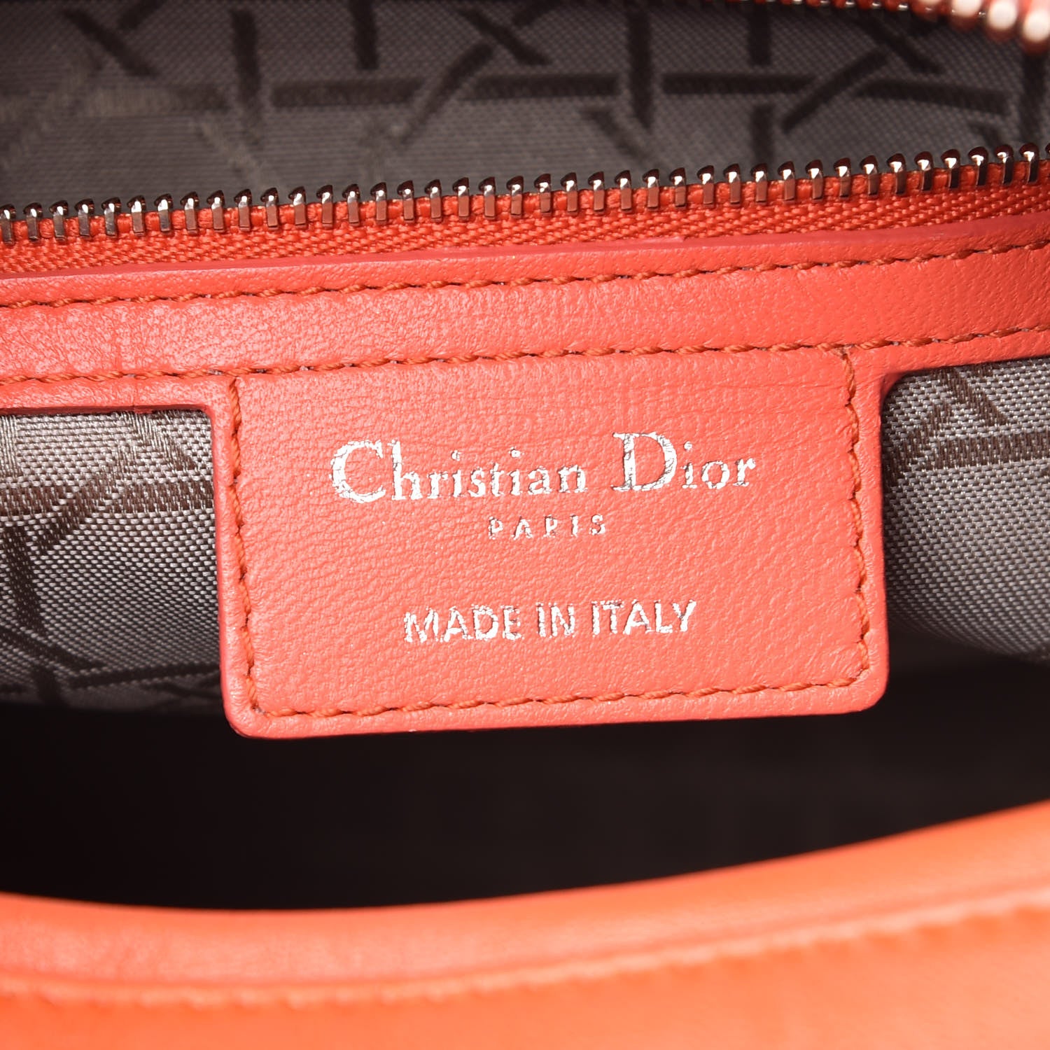 Christian Dior Lambskin Cannage Large Lady Dior Coral 7 of 16