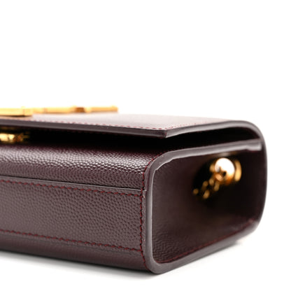 Saint Laurent Grain De Poudre Small Monogram Kate Satchel Armaranto 9 of 9