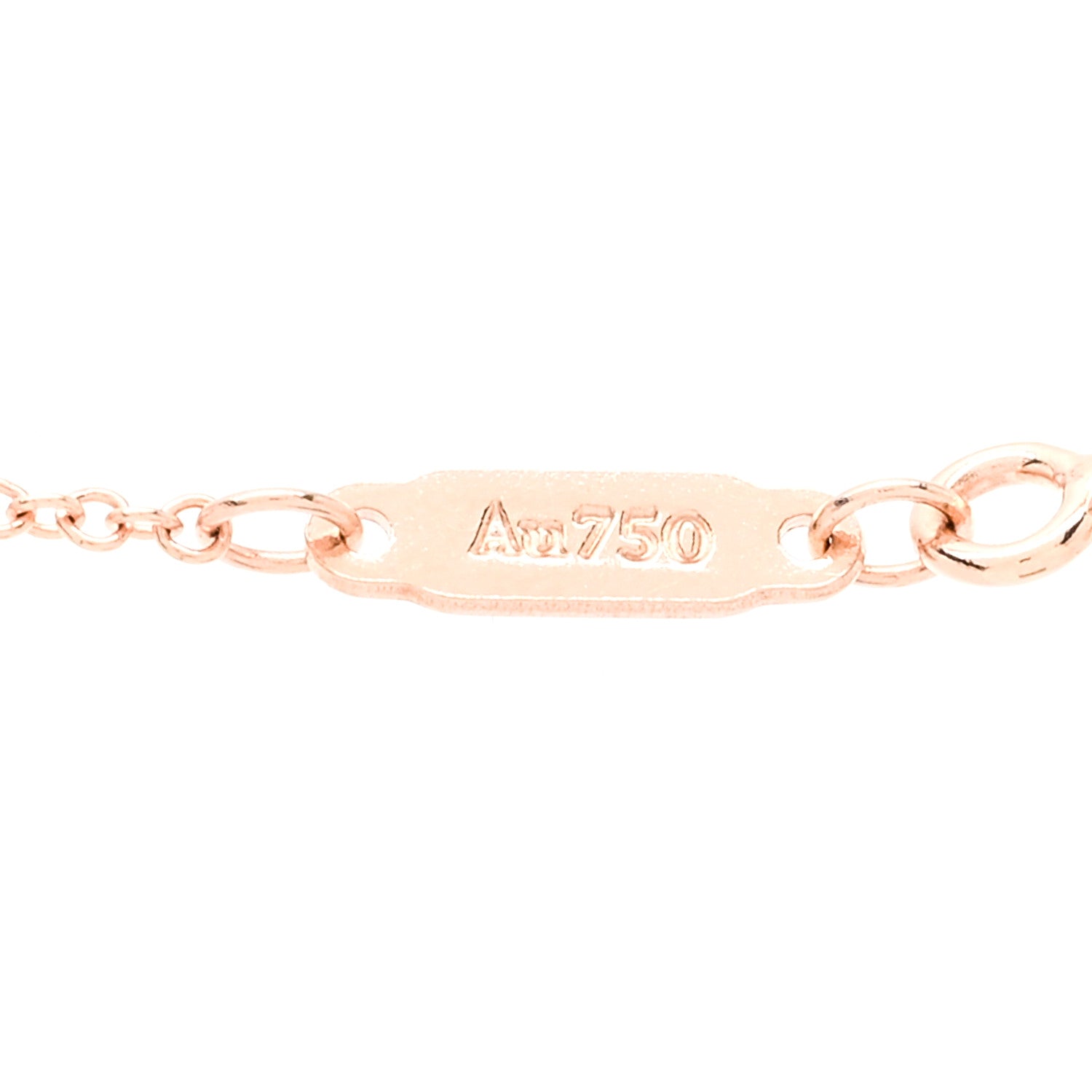 Tiffany 18K Rose Gold Diamond .03ctw Small T Smile Pendant Necklace 5 of 6