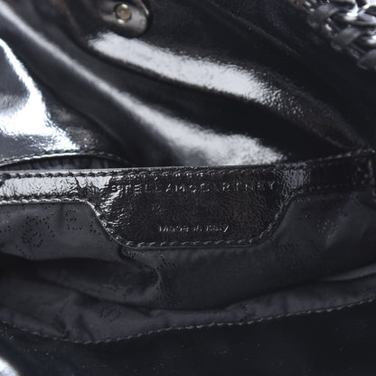 Stella McCartney Patent Eco Alter Nappa Quilted Mini Falabella Fold Over Tote Black 5 of 9