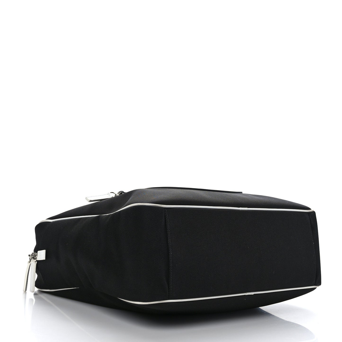 Canvas Rubber Airlines Large Zip Shopping Tote Black White Red