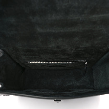 Valentino Garavani Grained Calfskin Rockstud Top Handle Flap Shoulder Bag Black 5 of 8