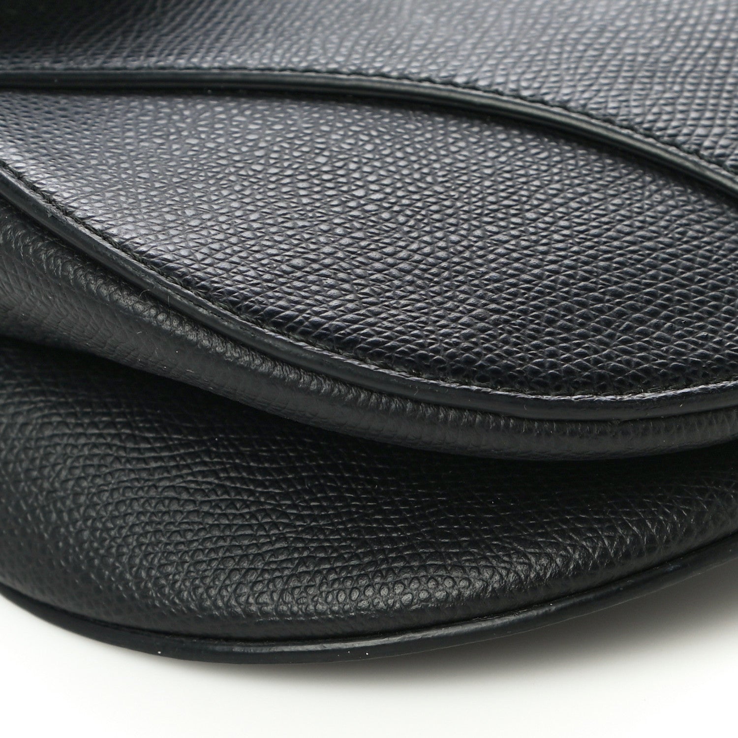 Christian Dior Grained Calfskin Saddle Bag Black 15 of 17