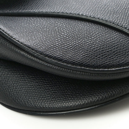 Christian Dior Grained Calfskin Saddle Bag Black 15 of 17