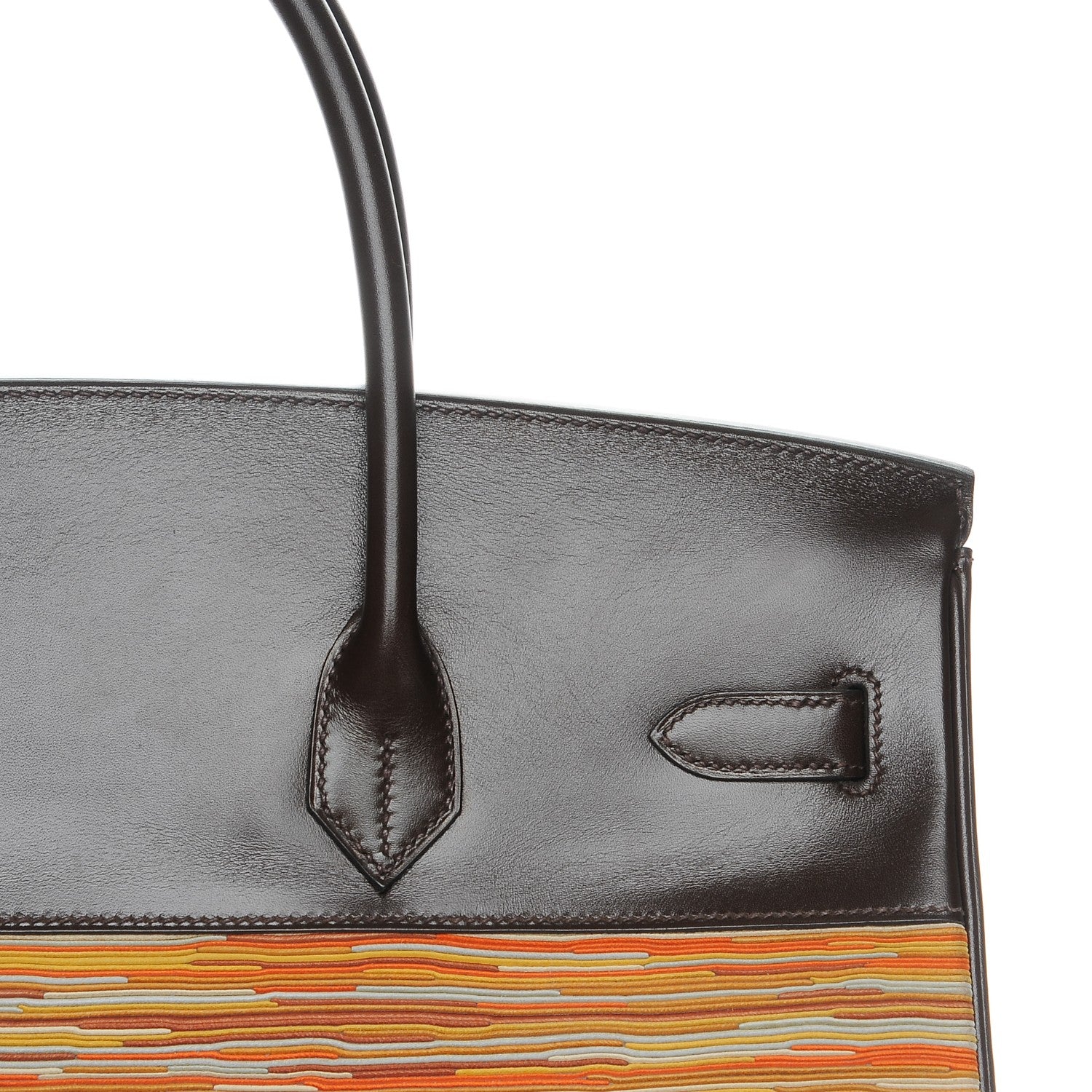 Hermes Box Vibrato Birkin 35 Chocolate 10 of 24
