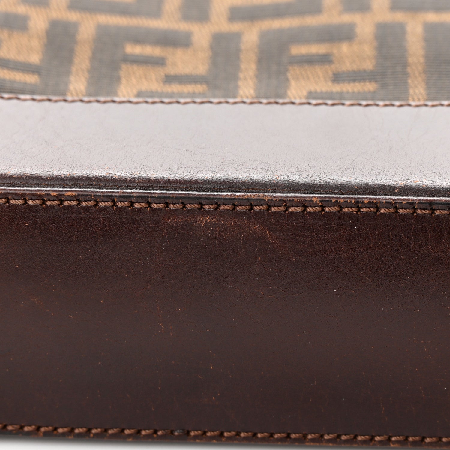 Fendi Zucca Calfskin Shopping Tote Tobacco 11 of 16
