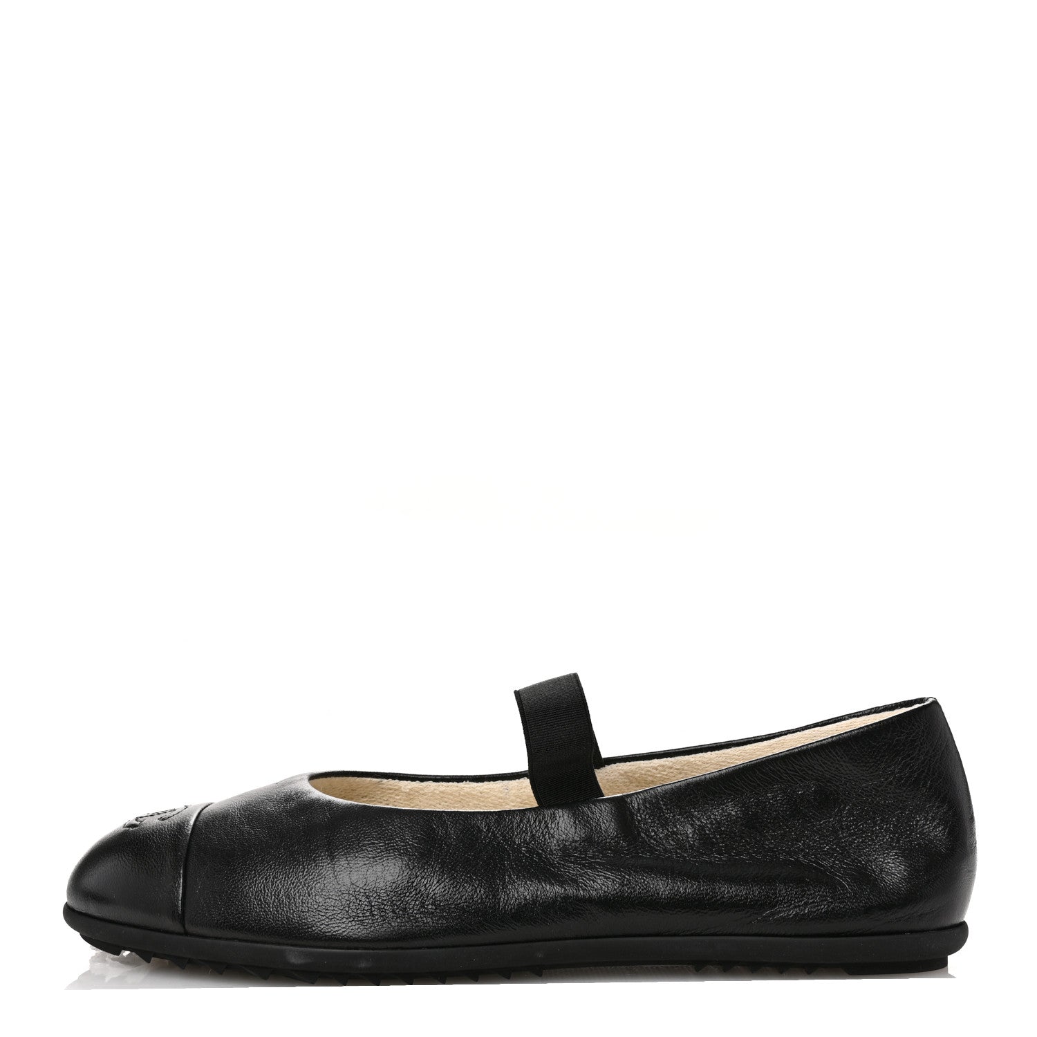 Chanel Lambskin Cap Toe CC Mary Jane Flats 40 Black 1 of 10