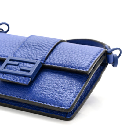 Fendi Cuoio Romano Monochrome Micro Flat Baguette Blue Neon 10 of 10