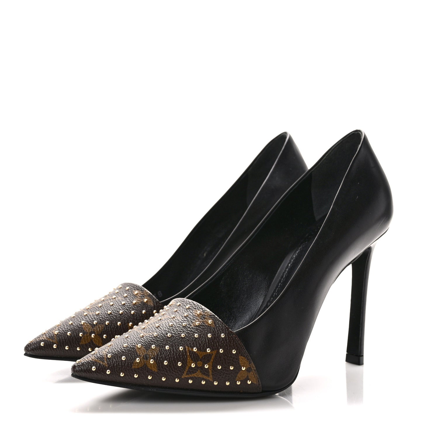 Monogram Studded Cherie Pumps 37.5 Black