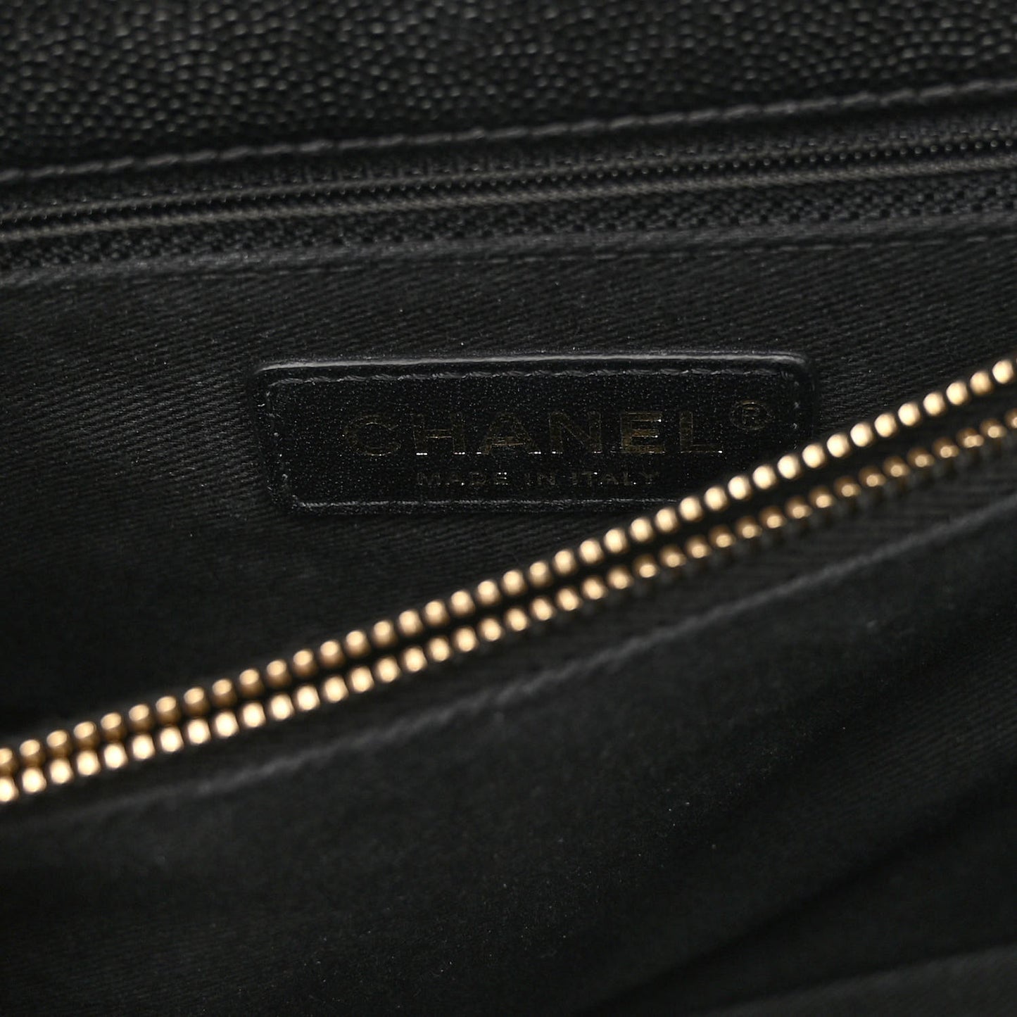 Caviar Lizard Embossed Quilted Small Coco Handle Flap Black