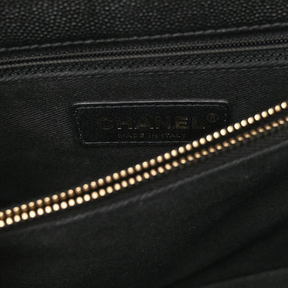 Chanel Caviar Lizard Embossed Quilted Small Coco Handle Flap Black 6 of 9