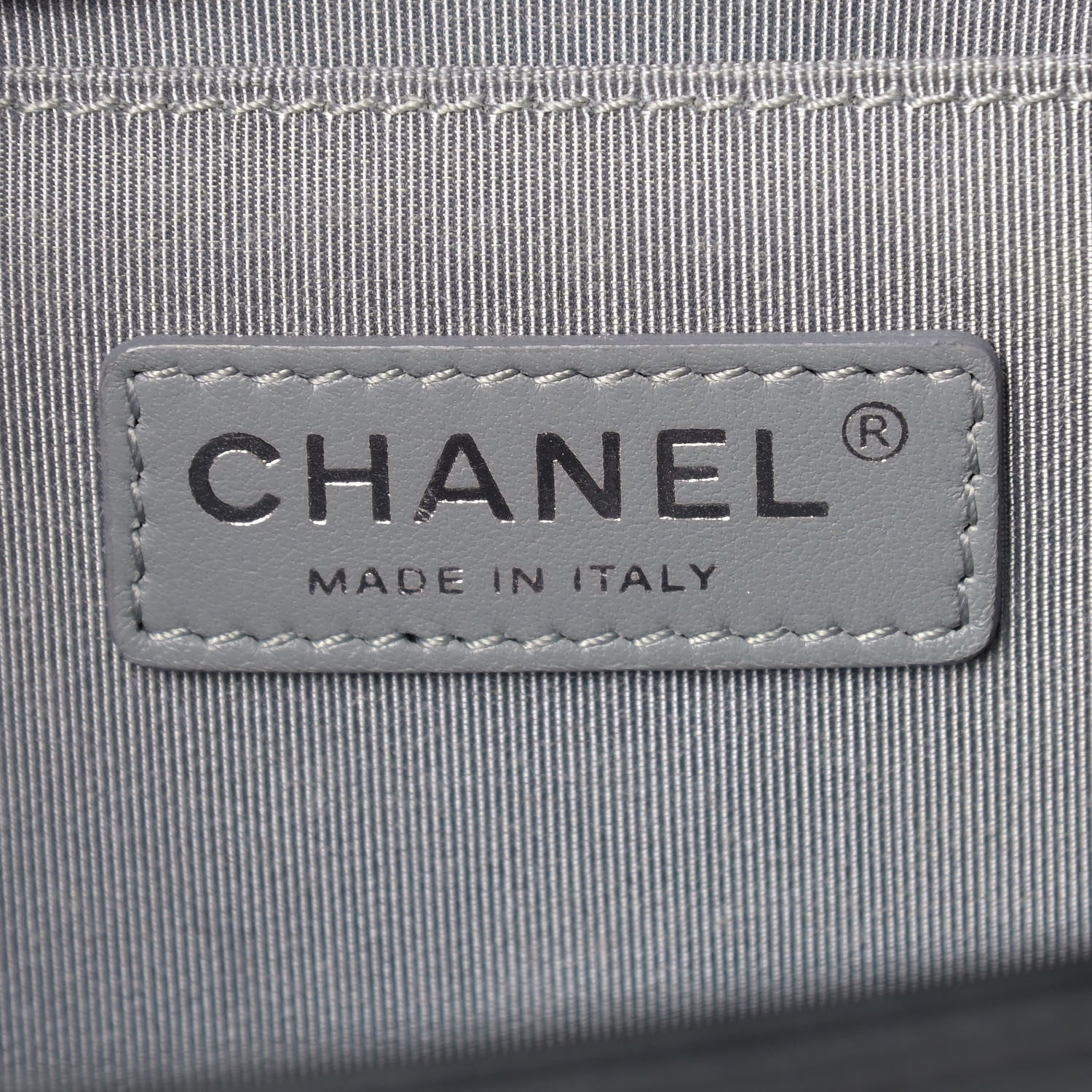 Chanel Lambskin Chevron Quilted Medium Boy Flap Dark Grey 5 of 8