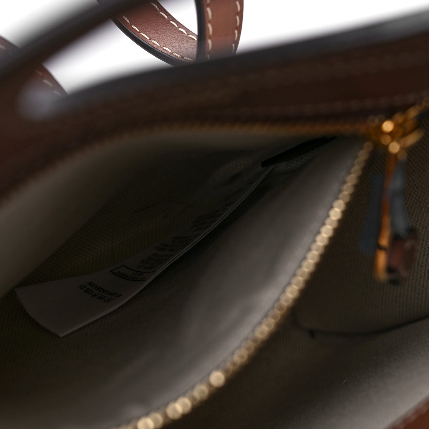 Canvas Smooth Calfskin Two Tone Mini Pocket Bag Natural Malt Brown