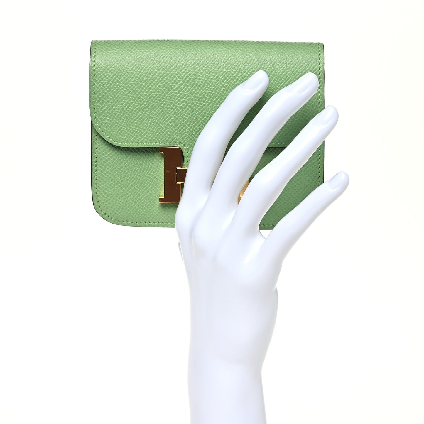 Epsom Constance Slim Wallet Vert Criquet