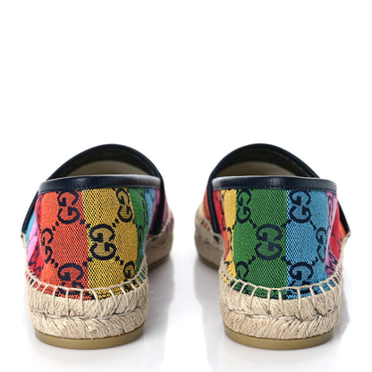 Gucci Monogram Multicolor Womens Espadrilles 36.5 Blue Rainbow Blue 5 of 11