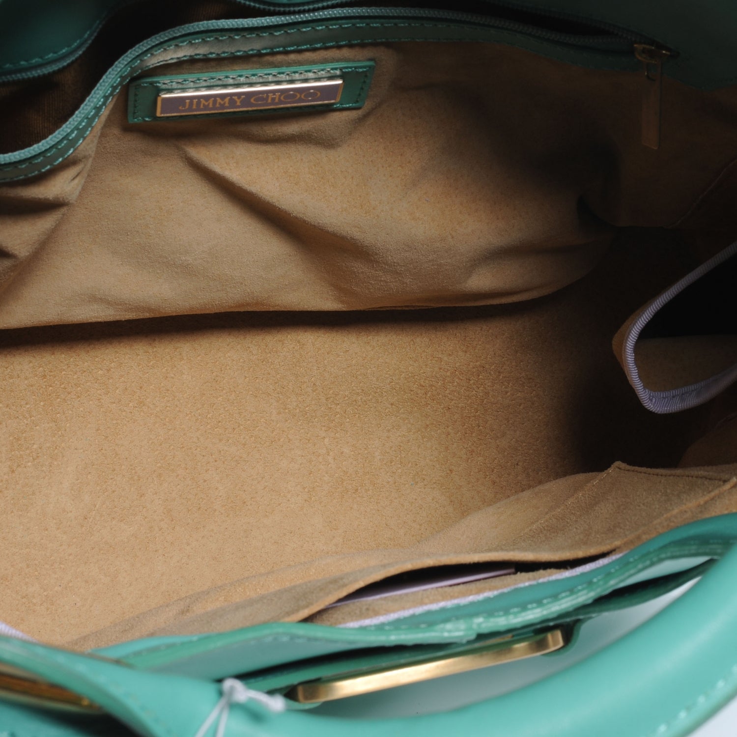 Jimmy Choo Leather Torquay Flap Bag Turquoise 9 of 10