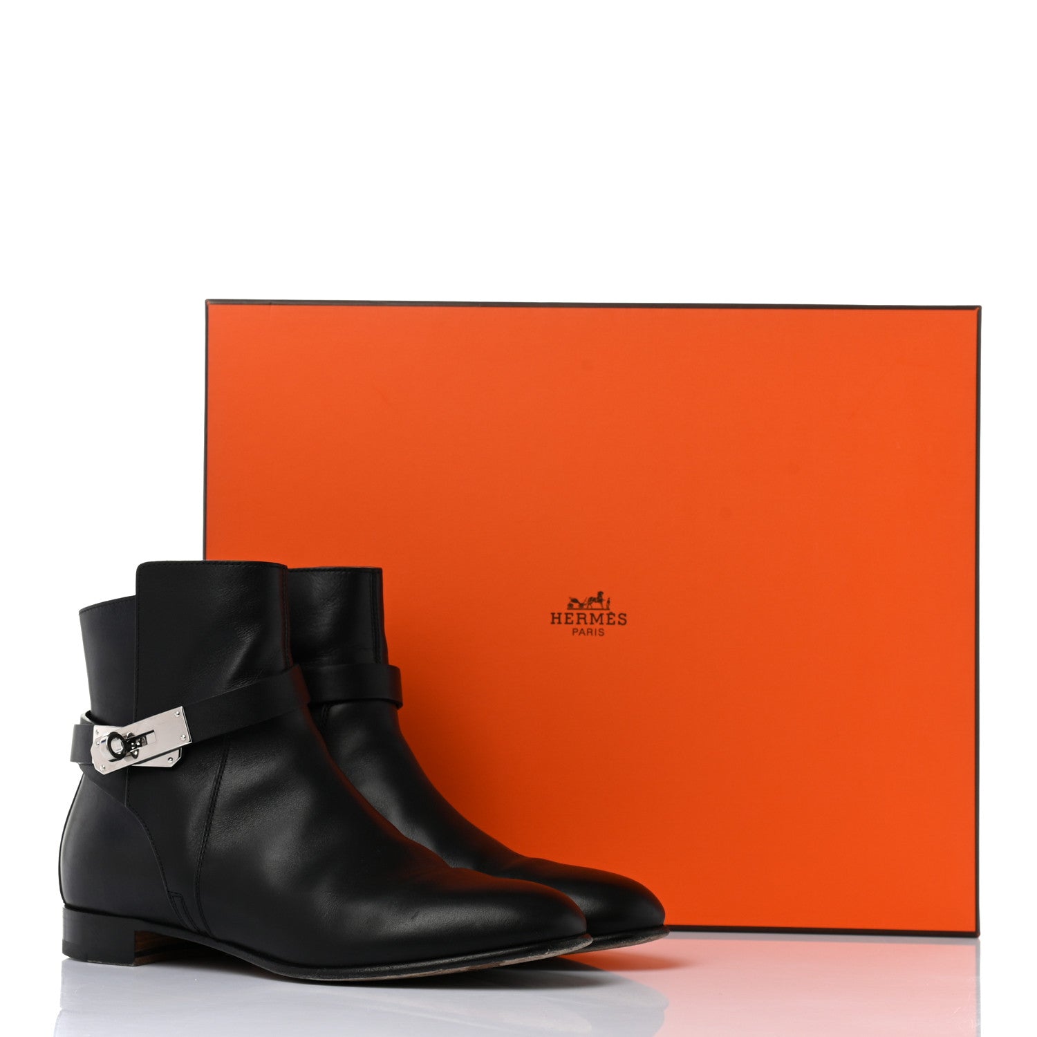 Hermes Calfskin Neo Low Boots 36.5 Black 10 of 10