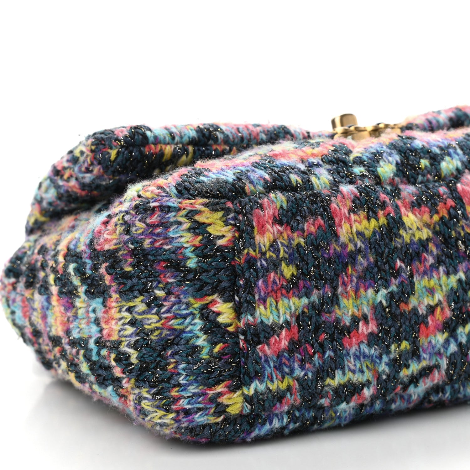 Chanel Tweed Quilted Medium Chanel 19 Flap Dark Multicolor 9 of 10