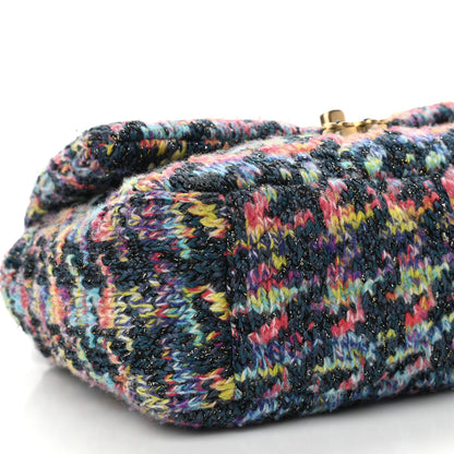 Chanel Tweed Quilted Medium Chanel 19 Flap Dark Multicolor 9 of 10