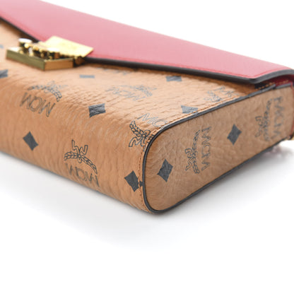 MCM Visetos Millie Wallet On Chain Cognac Ruby Red 7 of 9