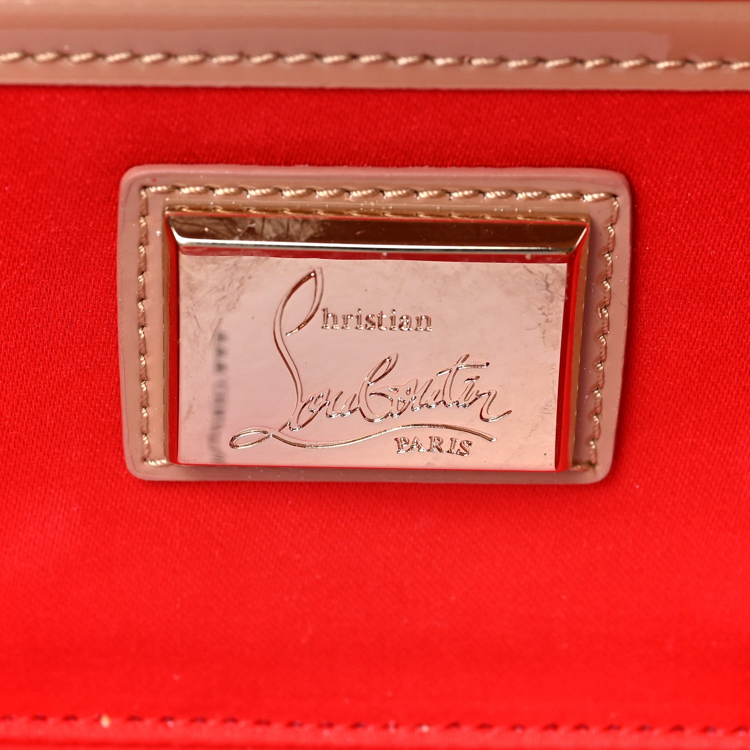 Christian Louboutin Patent So Kate Baguette Clutch Nude 5 of 8