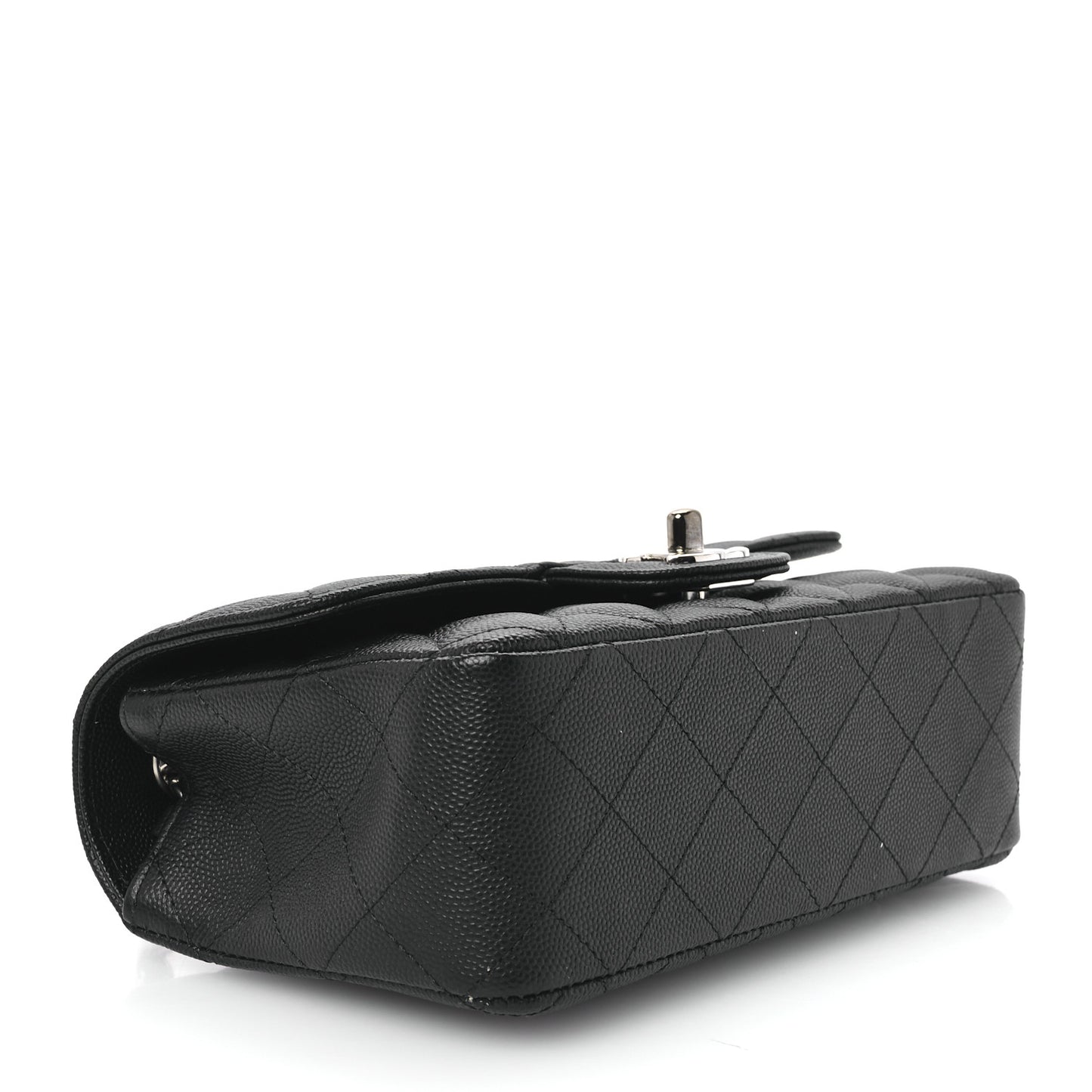 Caviar Quilted Mini Rectangular Flap Black
