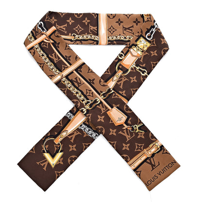 Louis Vuitton Silk Monogram Confidential Bandeau Brown 1 of 5